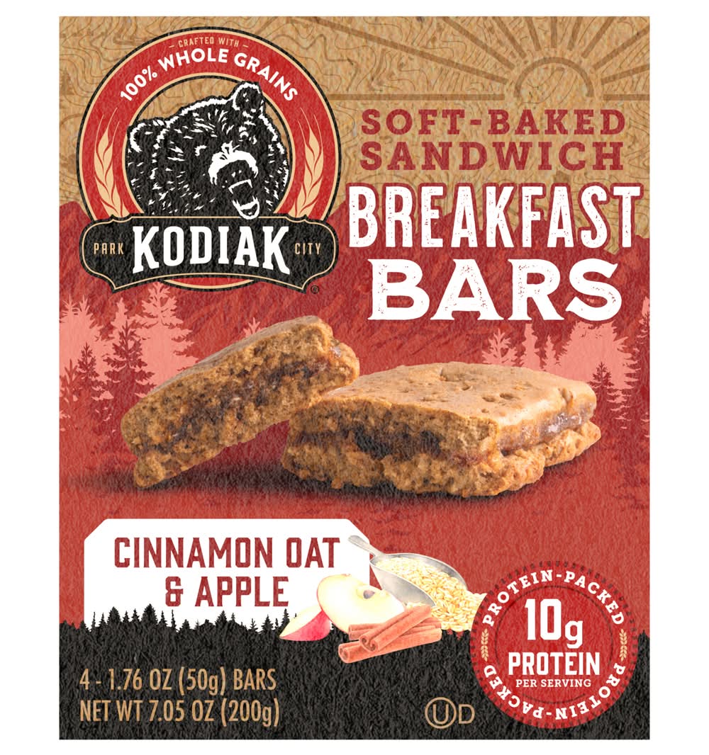 Kodiak Soft Baked Sandwich Breakfast Bar, Cinnamon Oat And Apple (7.05 oz, 4 ct)