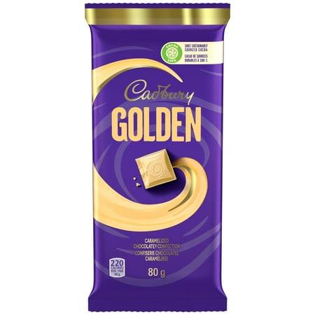 Cadbury Golden Caramelized Candy Bar, White Chocolate (80 g)