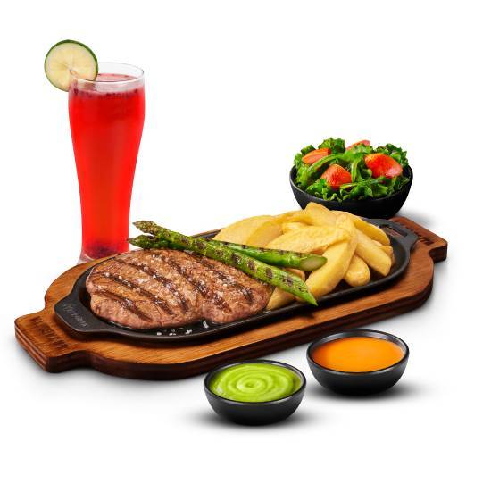 New York Steak + Limonada de frutos rojos