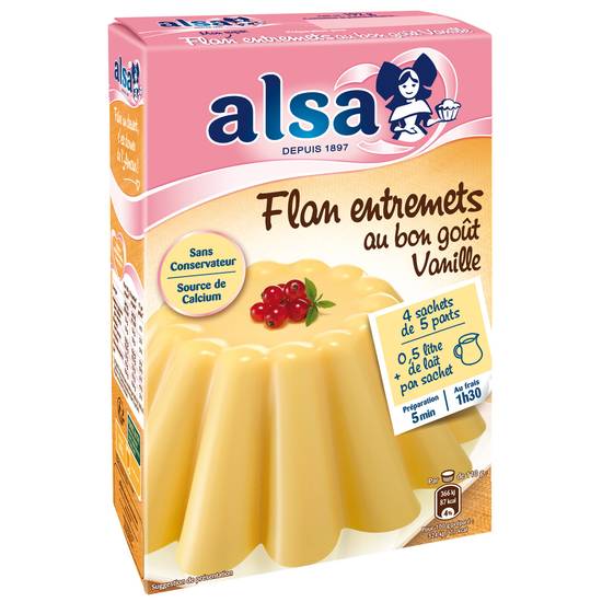 Alsa - Préparation flan entremets au bon  goût vanille