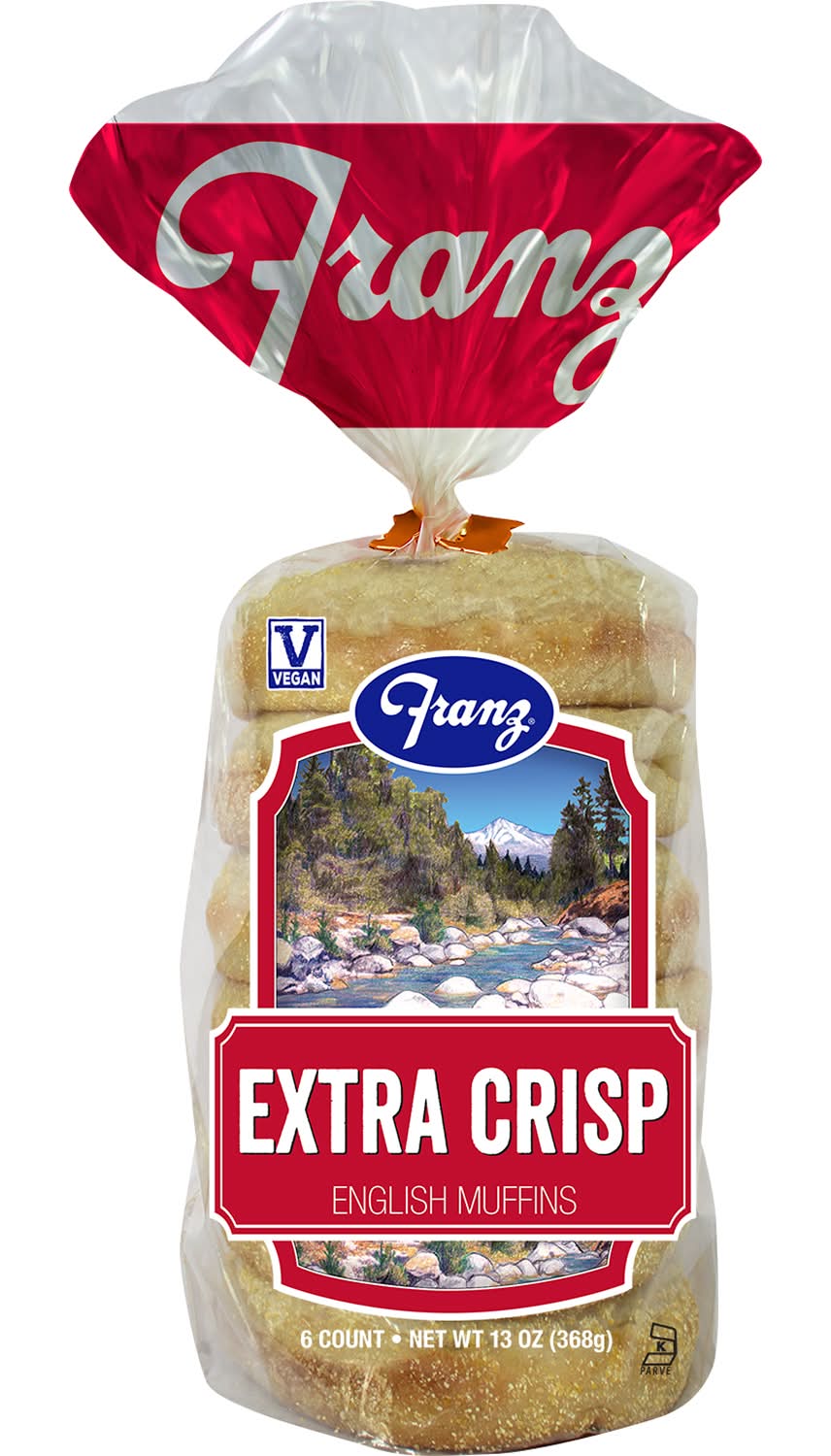 Franz Extra Crisp English Muffins (13 oz, 6 ct)