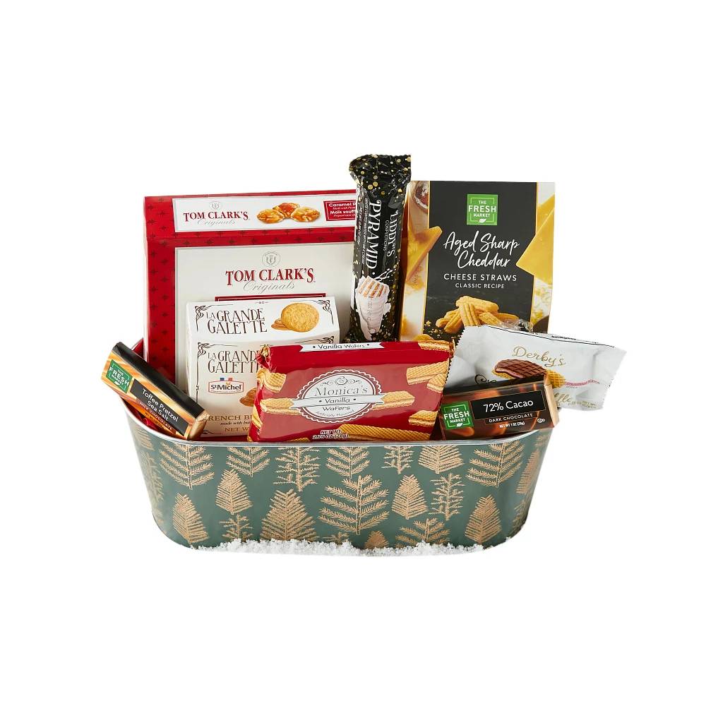 Green Tin Gift Basket