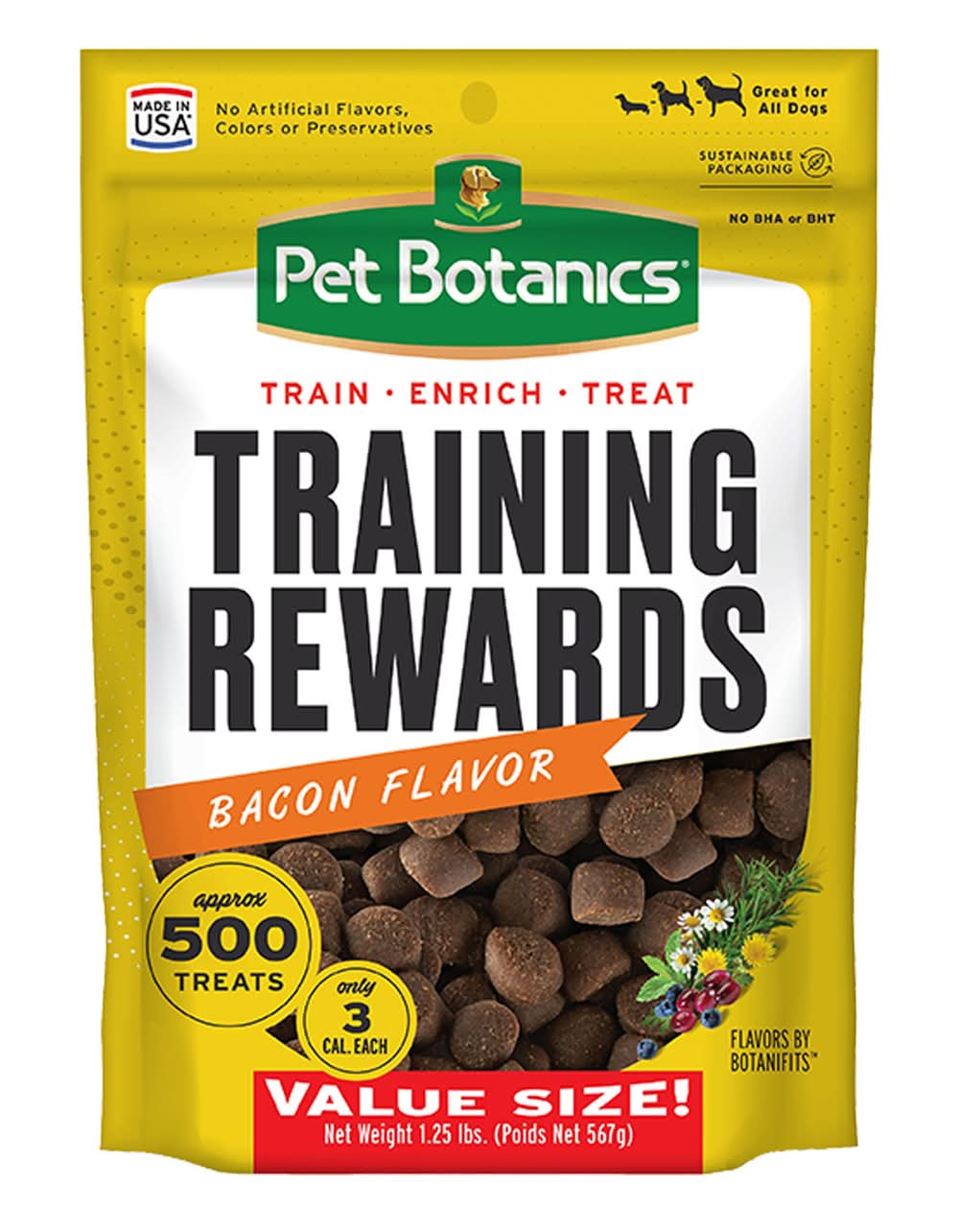 Pet Botanics Training Rewards Dog Treats (Flavor: Bacon, Size: 20 Oz)