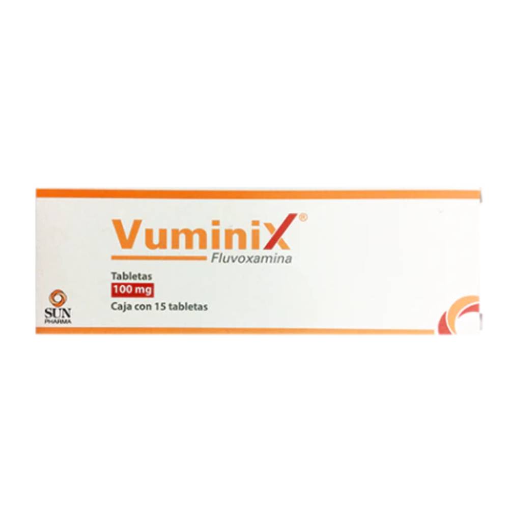 Sun pharma vuminix fluvoxamina tabletas 100 mg (15 piezas)