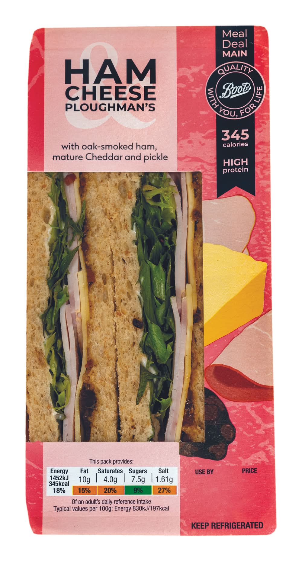 Boots Ham Cheese Ploughman's Sandwich