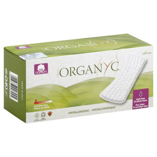 Organyc Light Flow Cotton Panty Liners (24 ct)
