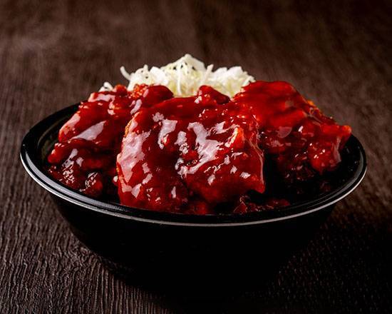 韓国風甘辛げんこつ唐揚げ丼 3個 Korean-Style Sweet & Spicy Fried Chicken Rice Bowl (3 Pieces)