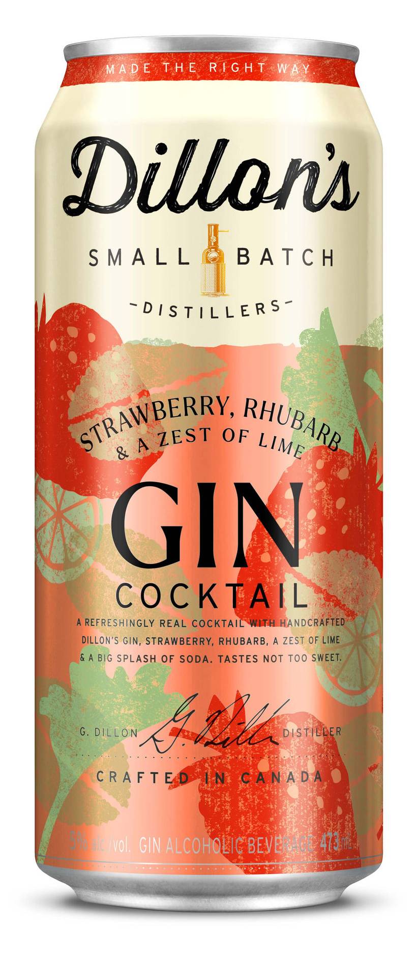 Dillon's Small Batch Distillers Real Cocktail With Handcrafted Gin, Assorted (473 ml)