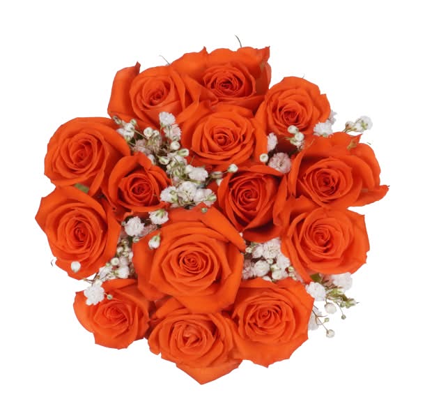 Bloom Haus Fresh Flower Bouquet With Orange Spray Roses