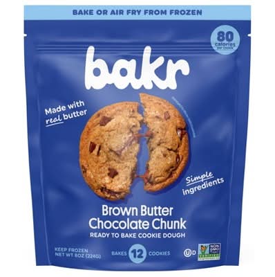 Bakr Frozen Cookie Dough, Brown Butter Chocolate Chunk (8 oz)