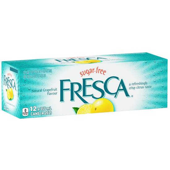Fresca Sugar-Free Grapefruit Flavour Soda (12 x 355 ml)
