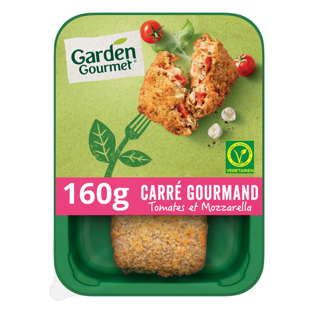 Garden Gourmet - Carré gourmand aux tomates et mozzarella (2 pièces)