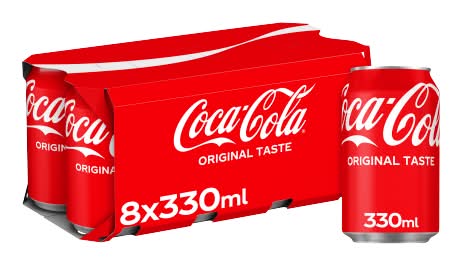 Coca-Cola Original Taste Soda (8 x 330ml)