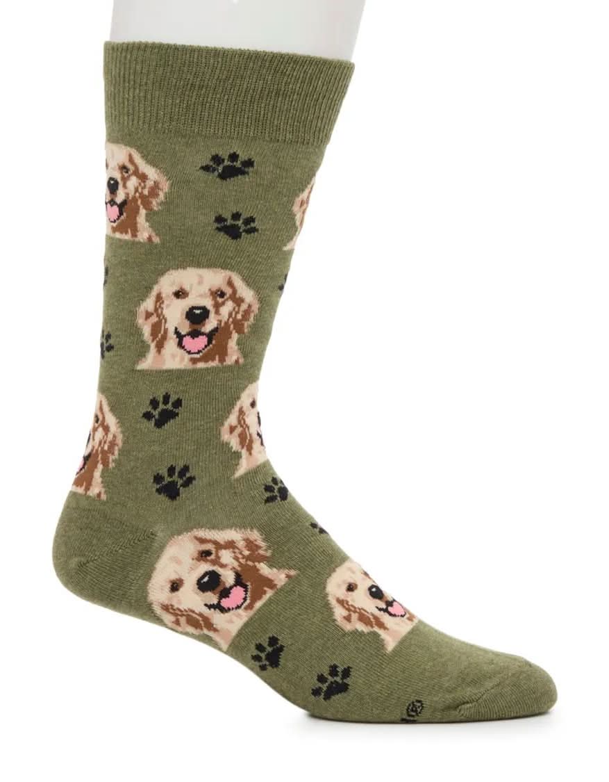Socksmith Who's A Good Boy Men's Crew Socks (Green One Size)