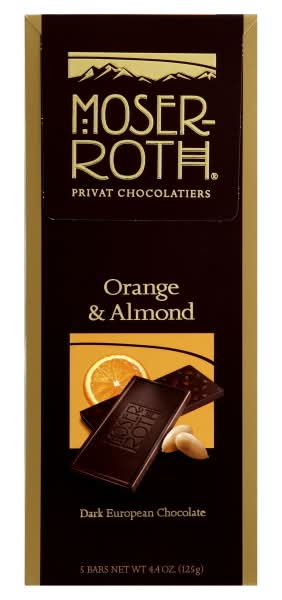 Moser Roth Chocolate, Orange & Almond (4.4 oz)