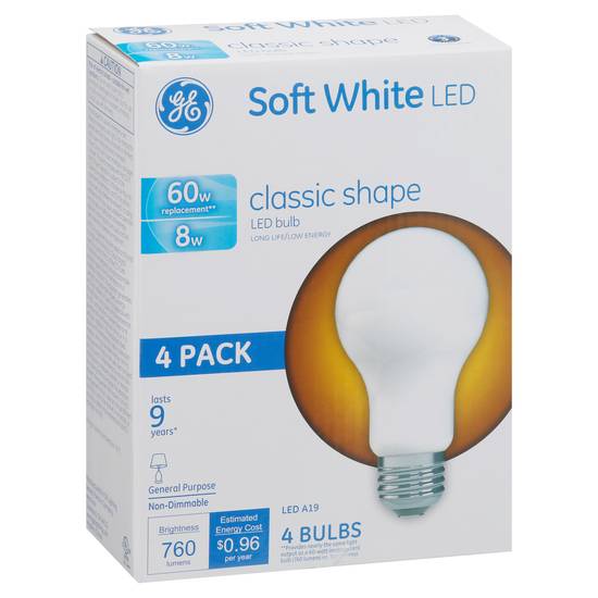 Ge Soft White 60w Led Bulbs (4 bulbs)