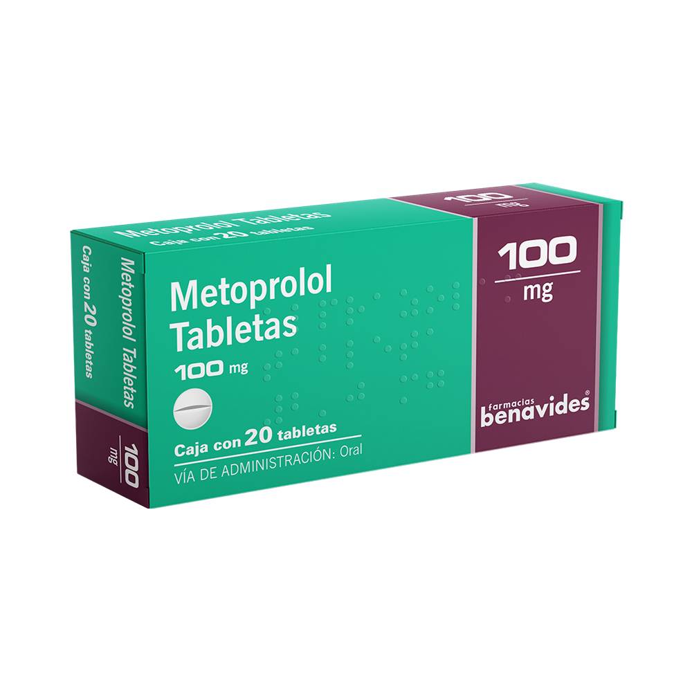 Almus metoprolol tabletas 100 mg (20 piezas)