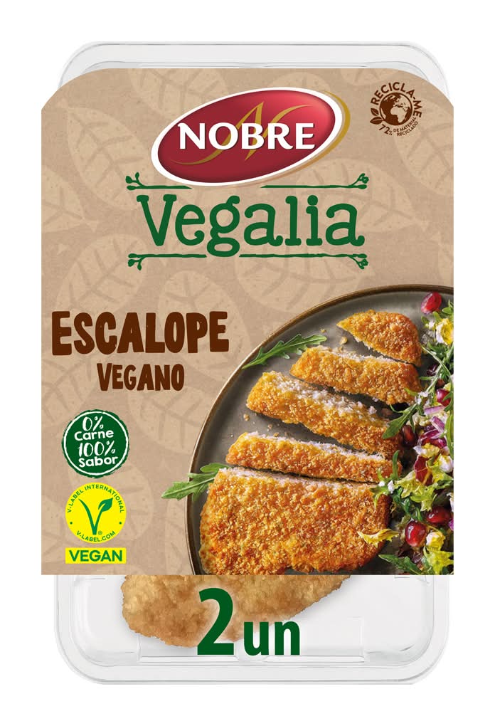 Nobre - Vegalia escalope vegetariano, embalagem de 160g