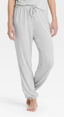 Auden Cooling Jersey Jogger Pajama Pants, Women, XXL, Gray