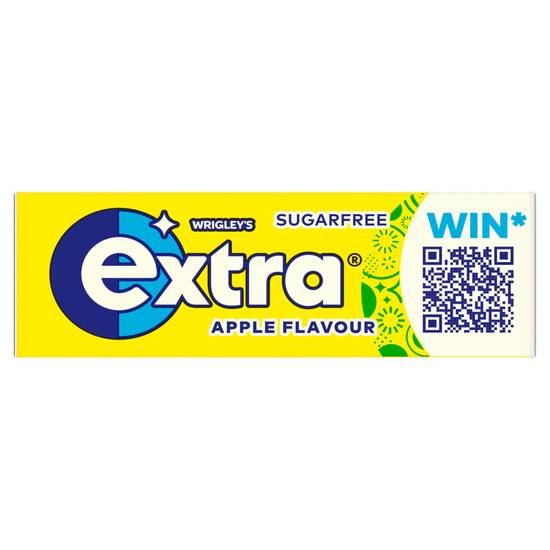 Extra Apple Flavour Sugar Free Chewing Gum Pieces x10