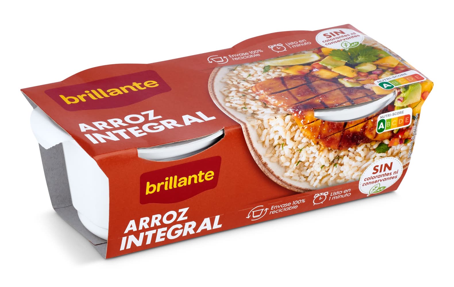 Arroz Integral Brillante Vaso 2 X 125 G