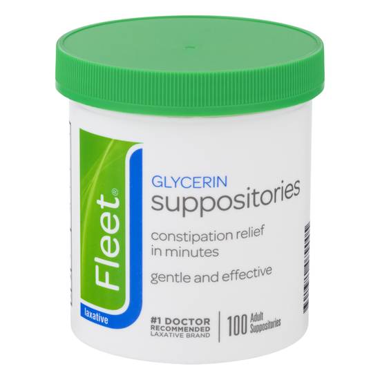 Fleet Adult Laxative Glycerin Suppositories (100 ct)