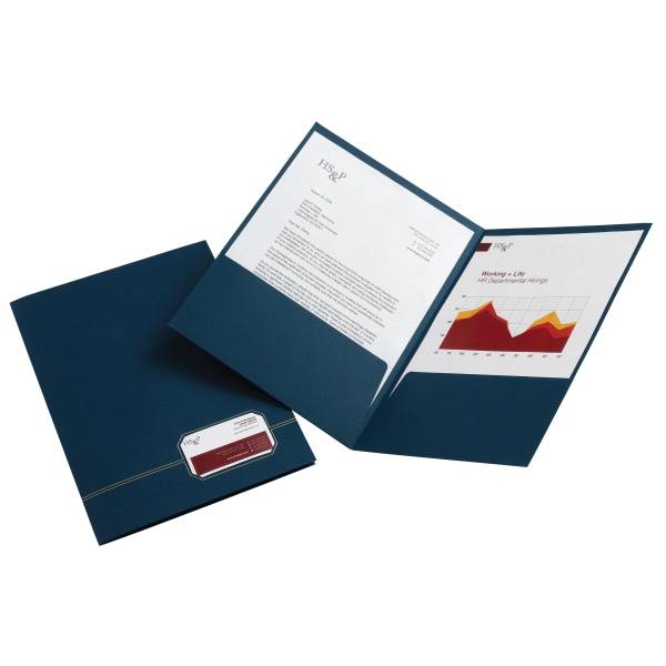 Office Depot Brand Executive 2-pocket Linen Folder (4 ct)