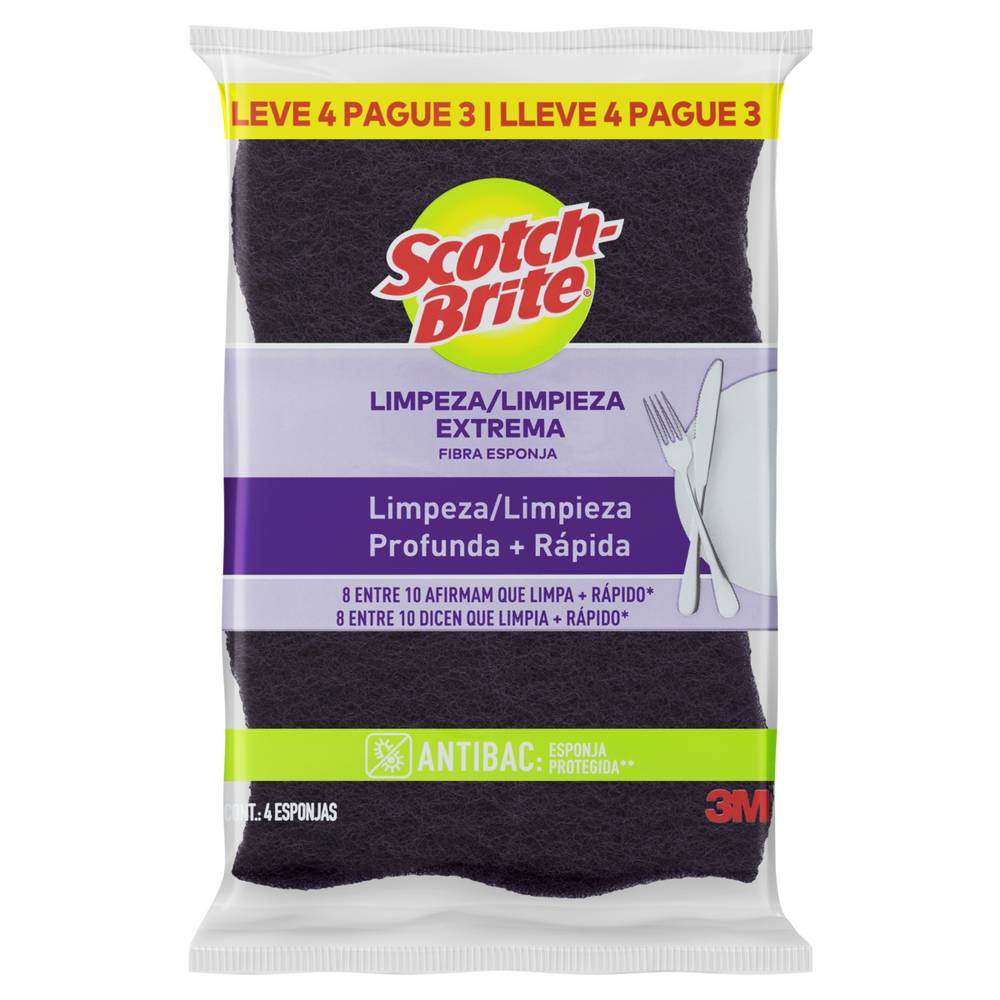 Scotch-Brite · Esponja limpeza extrema (4 un)