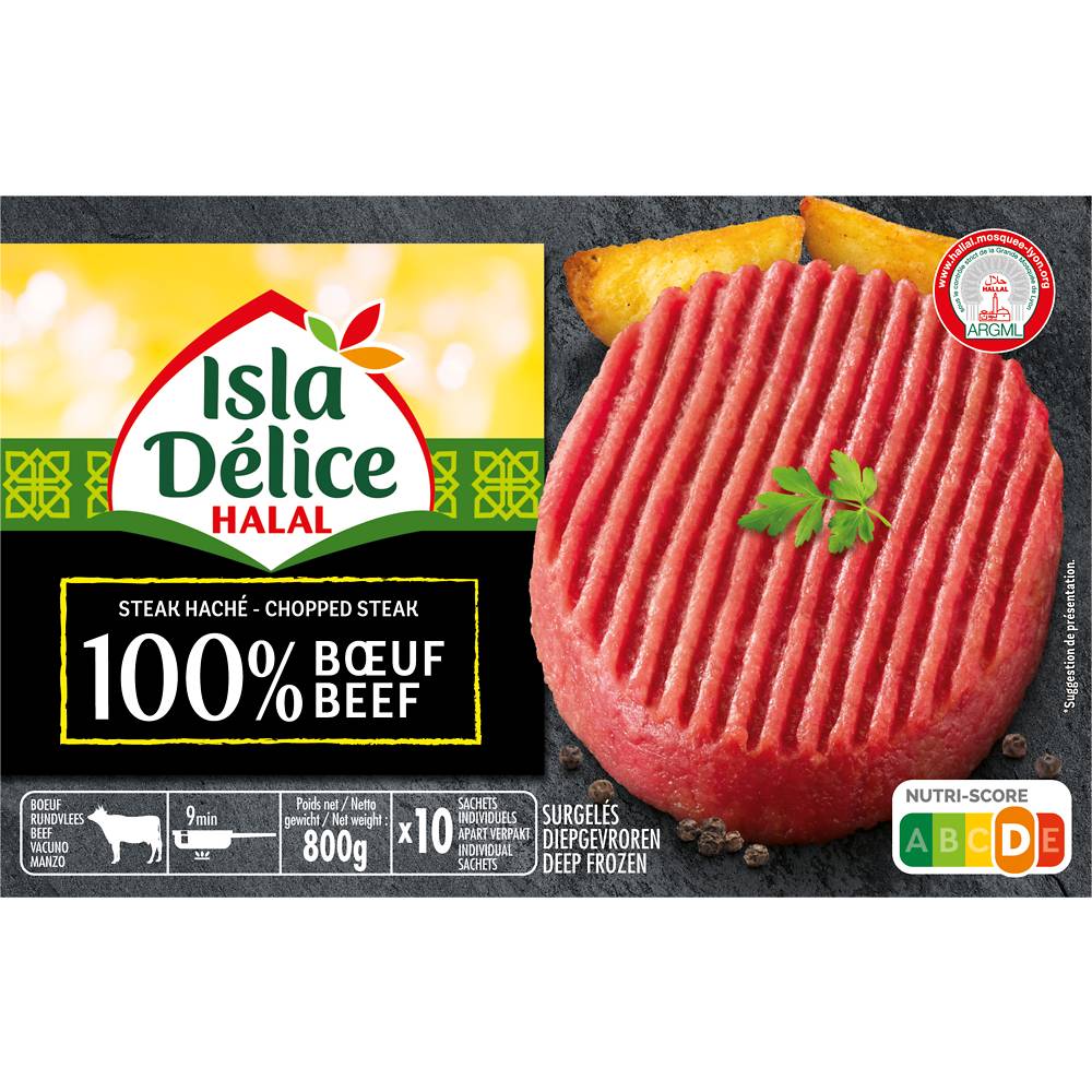 Isla Délice - Le steak haché 100% boeuf (10 pièces)