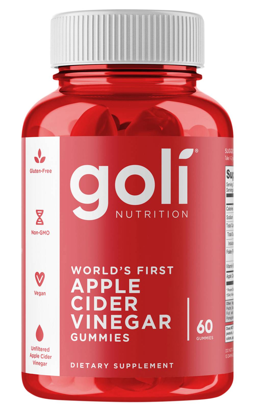 Goli Nutrition Apple Cider Vinegar Gummies (0.8 lbs, 60 ct)