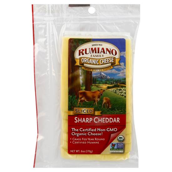Rumiano Organic Sliced Sharp Cheddar Cheese