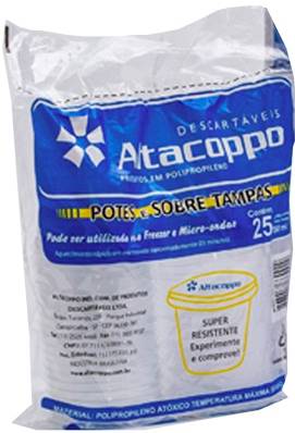 Altacoppo kit pote e tampa descartável (25x250ml)