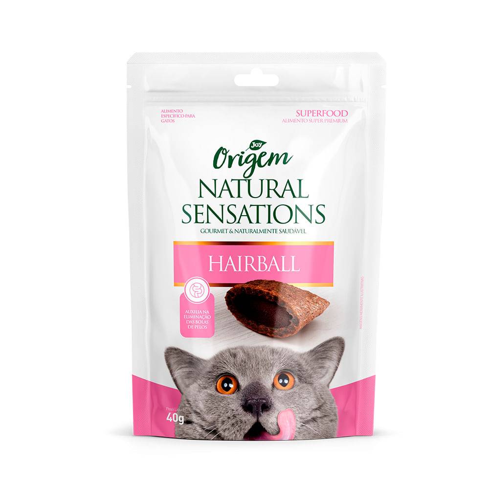 Origem Natural · Petisco de para gatos sensations hairball (40 g)