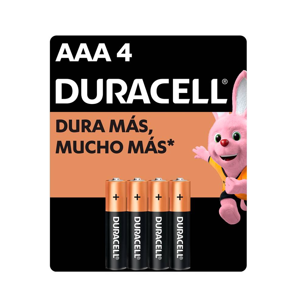 Duracell pilas alcalinas aaa (4 un)