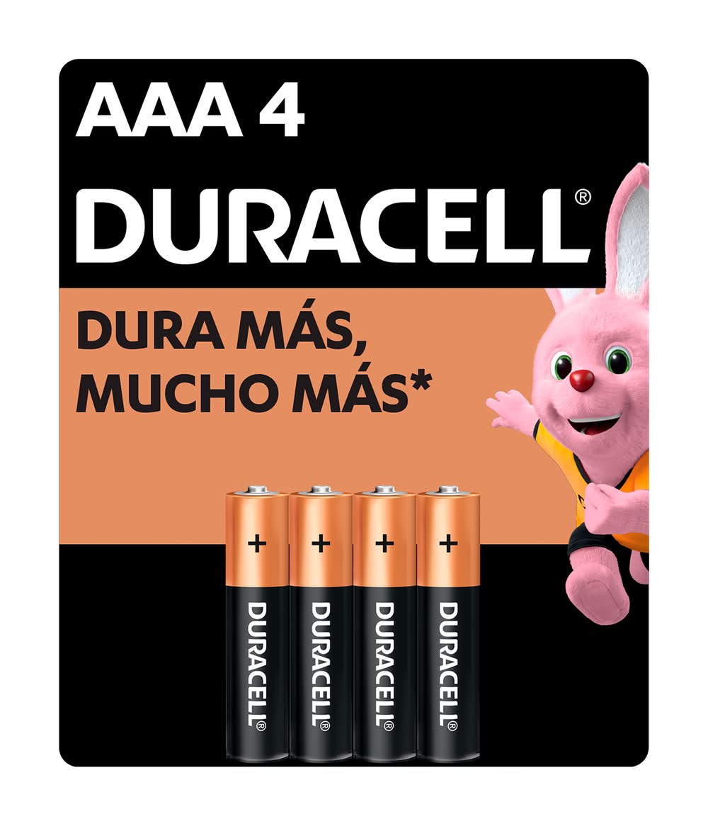 Duracell · Pilas alcalinas - AAA (4 un)