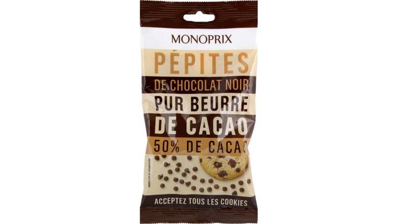 Monoprix - Pépites de pur beurre les cookies (chocolat noir, cacao)