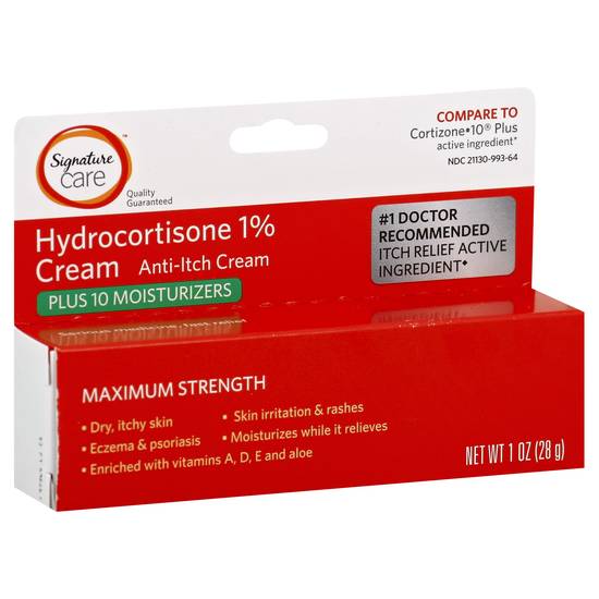 Signature Care Hydrocortisone 1% Cream With Moisturizers (1 oz)