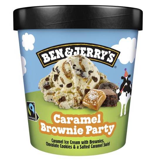 Ben & jerry's glace en pot caramel brownie party