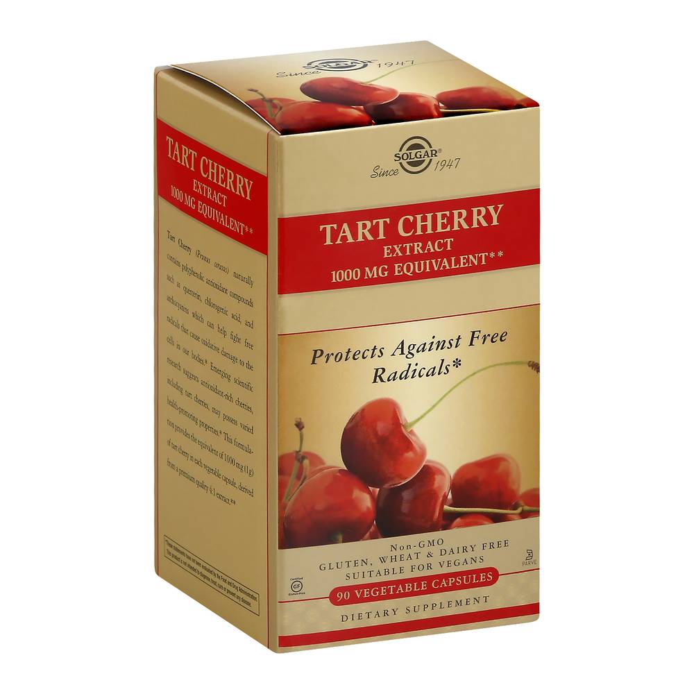 Solgar Tart Cherry Extract 1000 mg Vegeterian Capsules (90 ct)