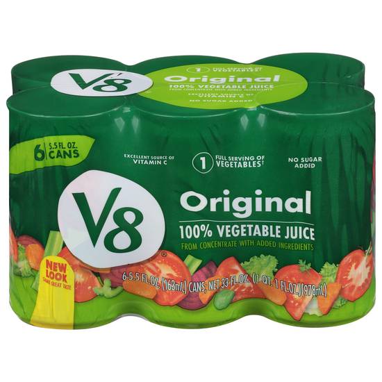 V8 Original 100% Vegetable Juice (6 ct, 5.5 fl oz)