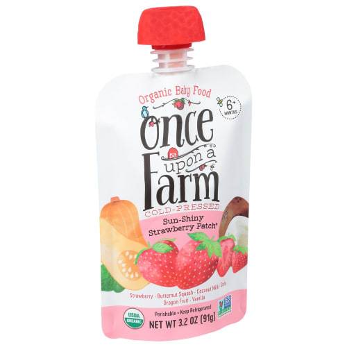 Once Upon a Farm Sun-Shiny Strawberry Patch Baby Food (3.2 oz)