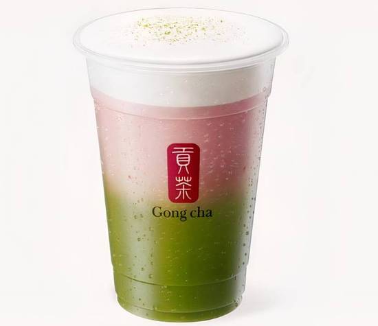 STRAWBERRY MATCHA W MILK FOAM