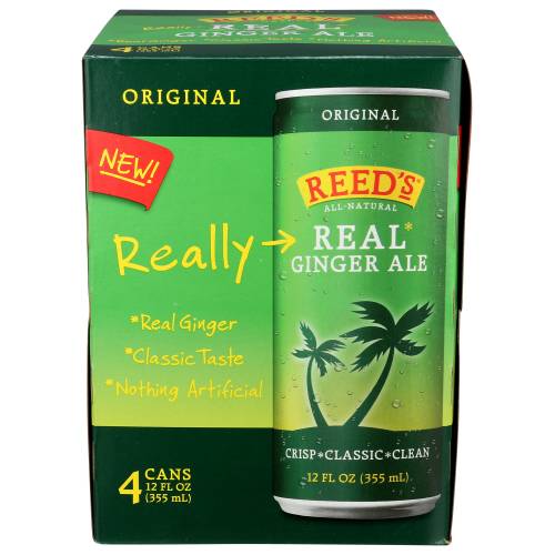 Reed's Real Ginger Ale 4 Pack Cans