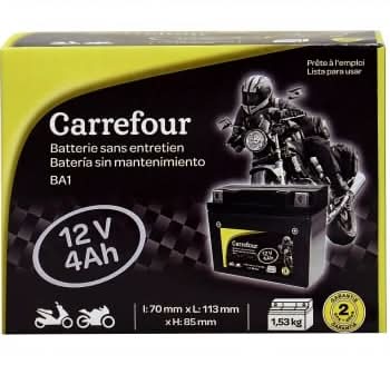Batería Moto Carrefour 12V 4AH