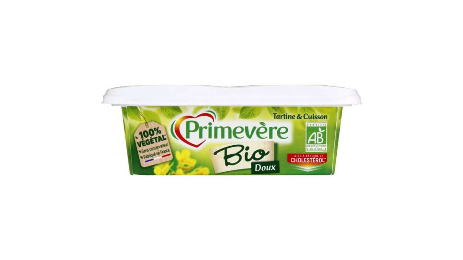 Primevère - Margarine doux bio végétal tartine et cuisson