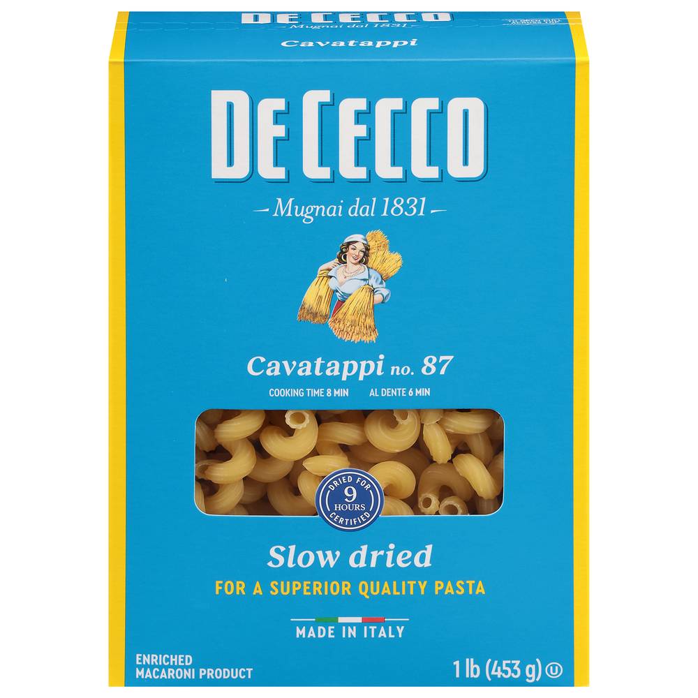 De Cecco Slow Dried No. 87 Cavatappi (1 lbs)