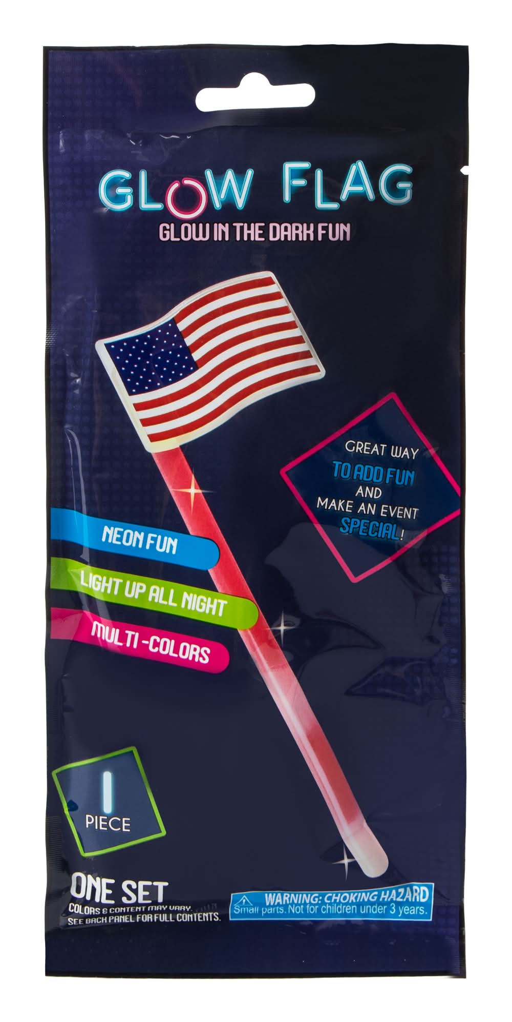Glow In The Dark Flag Set Red