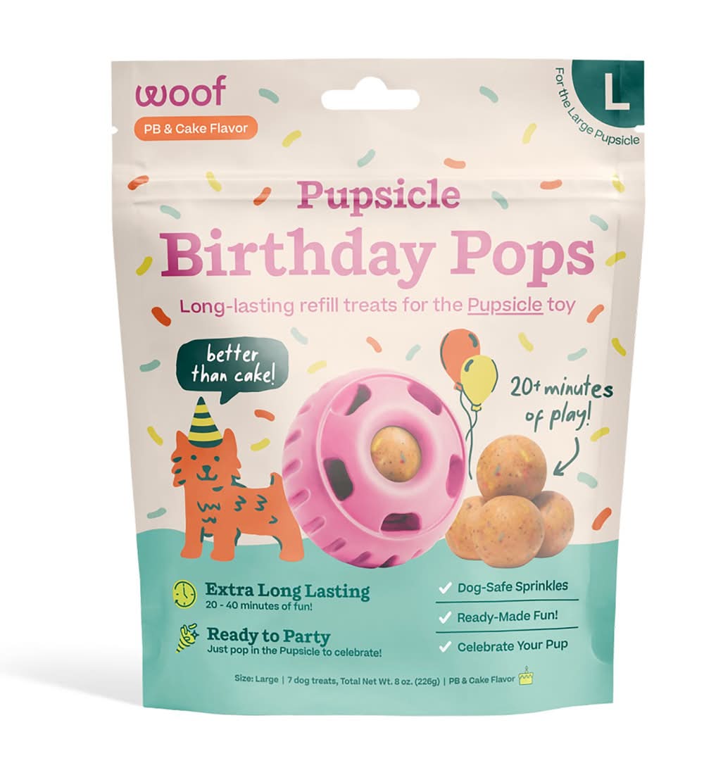 WOOF Birthday Pupsicle Pops Dog Toy (Size: Large)