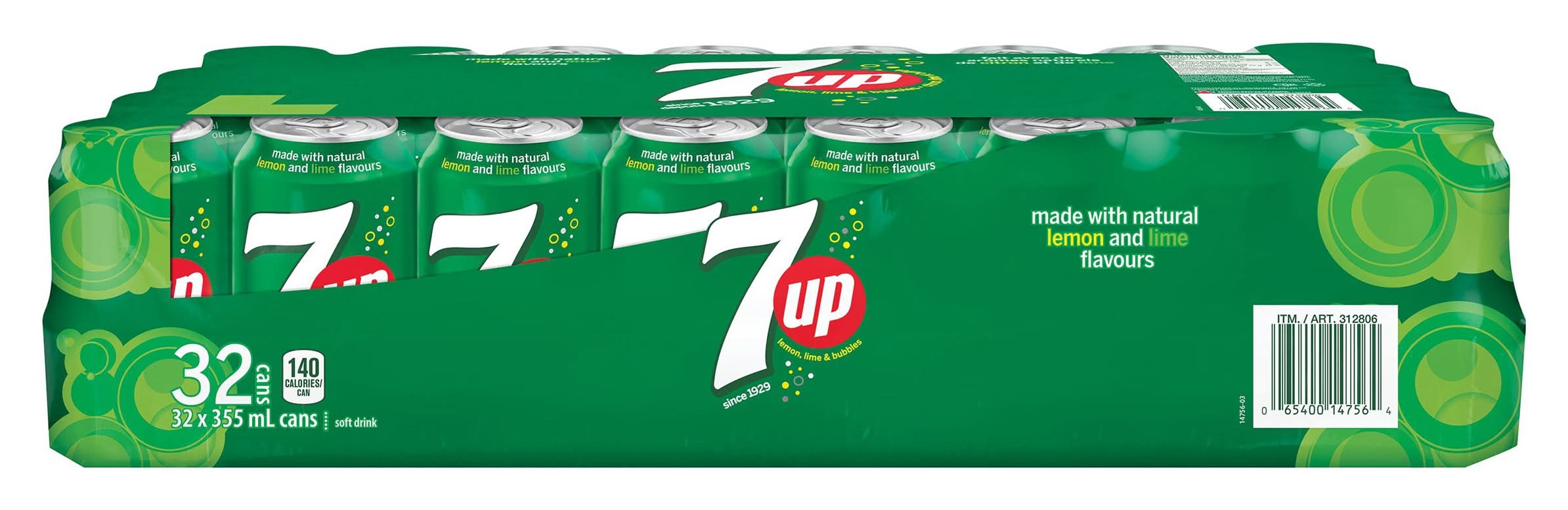 7-Up - Boisson Gazeuse 355 Ml Paquet De 32 / 7-Up 355 Ml 32-Pack