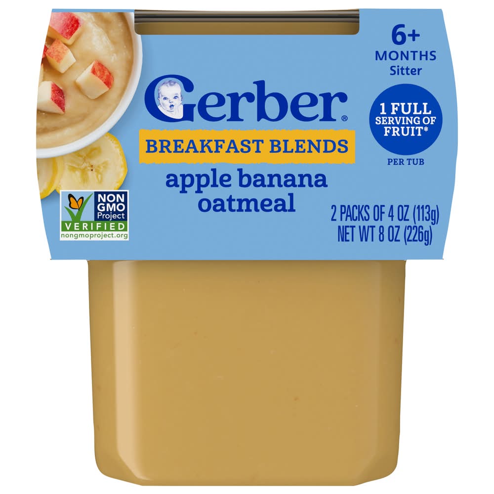 Gerber 2Nd Foods Apple Banana With Oatmeal Cereal (8 oz)